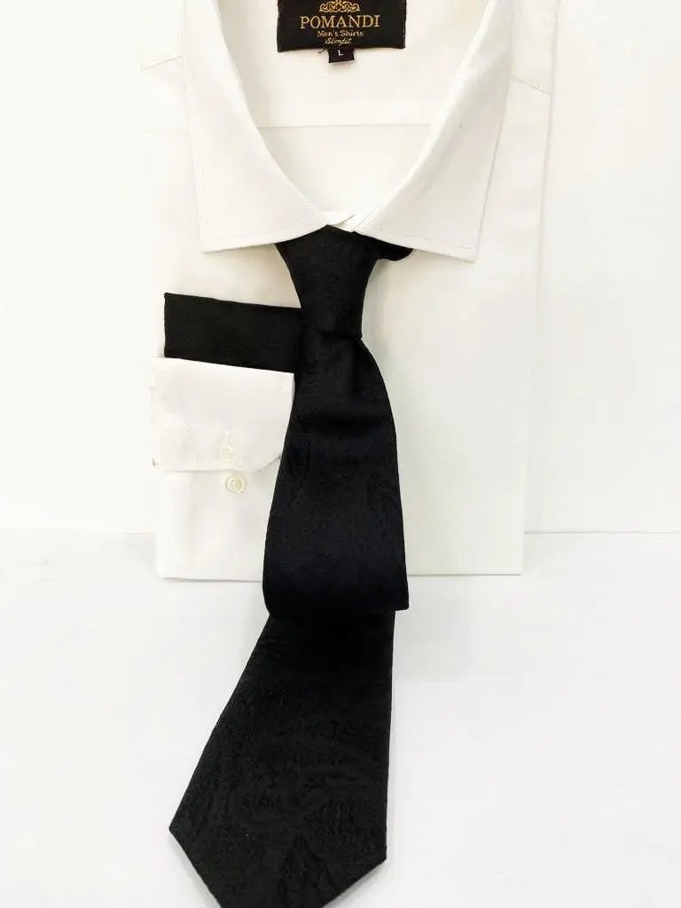 Chemise blanche avec cravate noire élégante